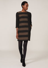 Sophie Sapphire Dress - Black/Camel