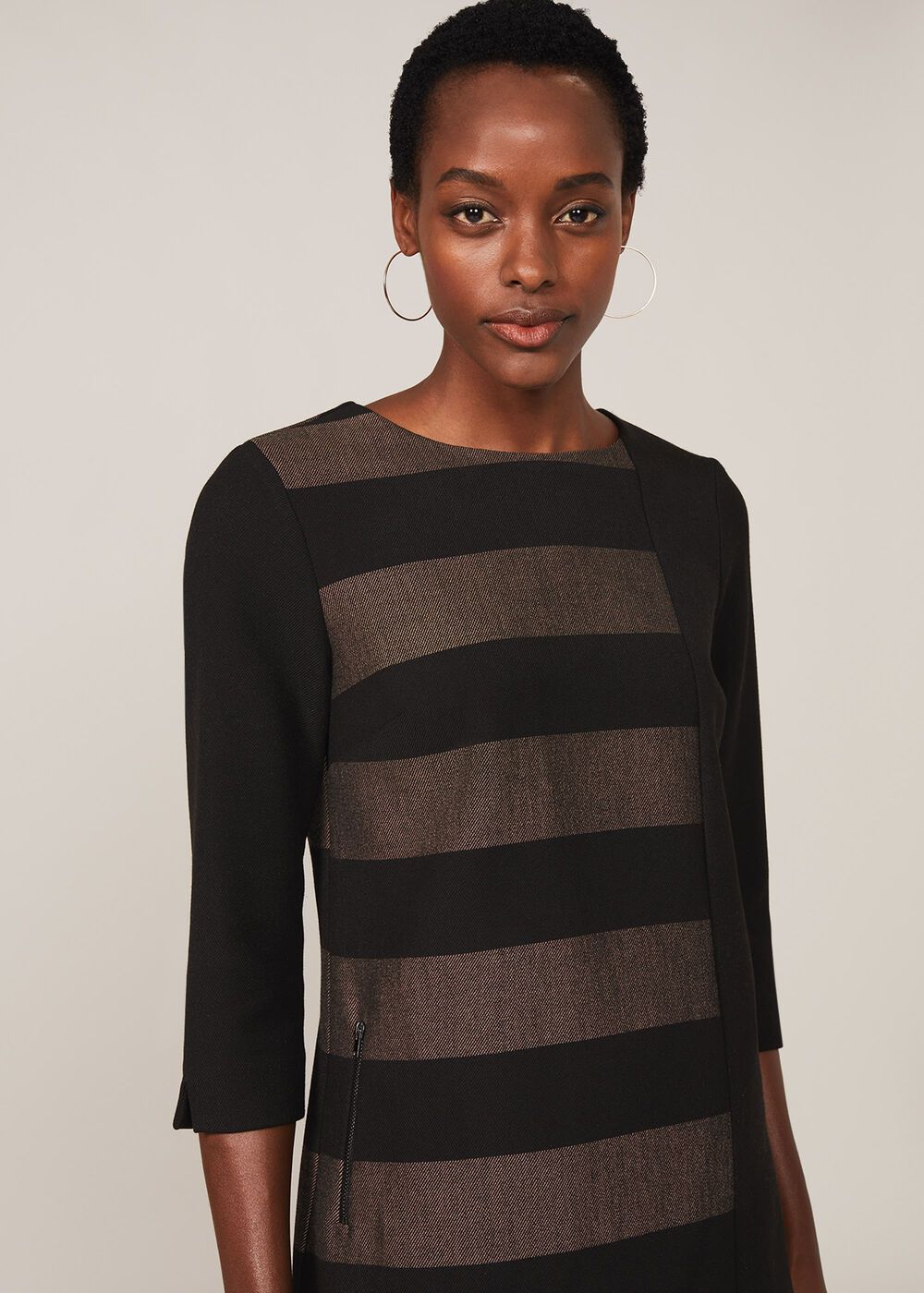 Sophie Sapphire Dress - Black/Camel