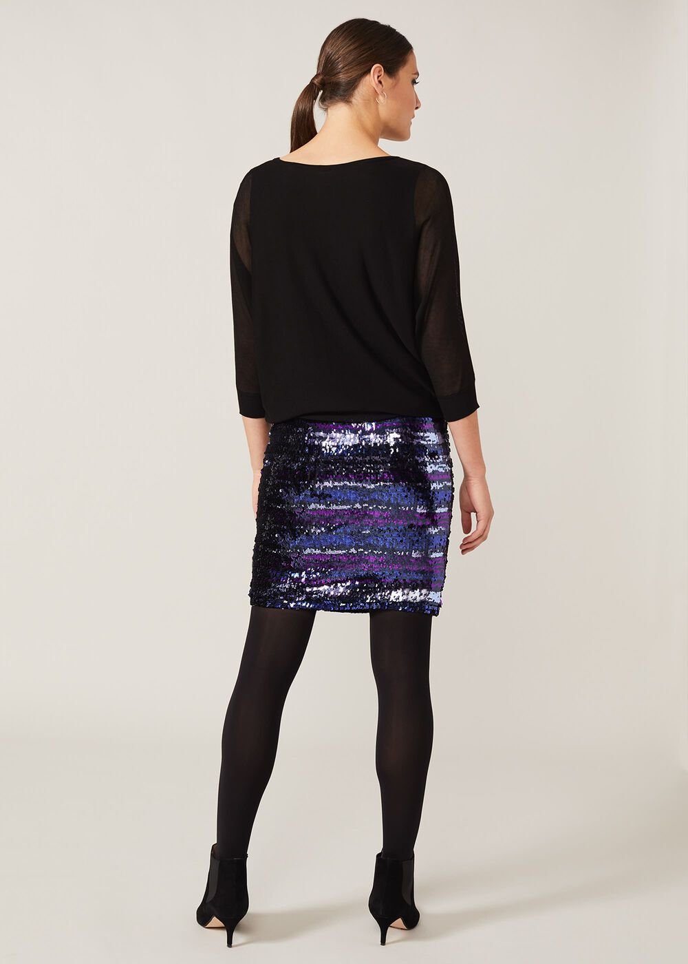 Geonna Sequin Knitted Dress - Cobalt