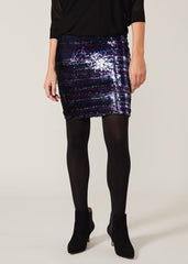 Geonna Sequin Knitted Dress - Cobalt