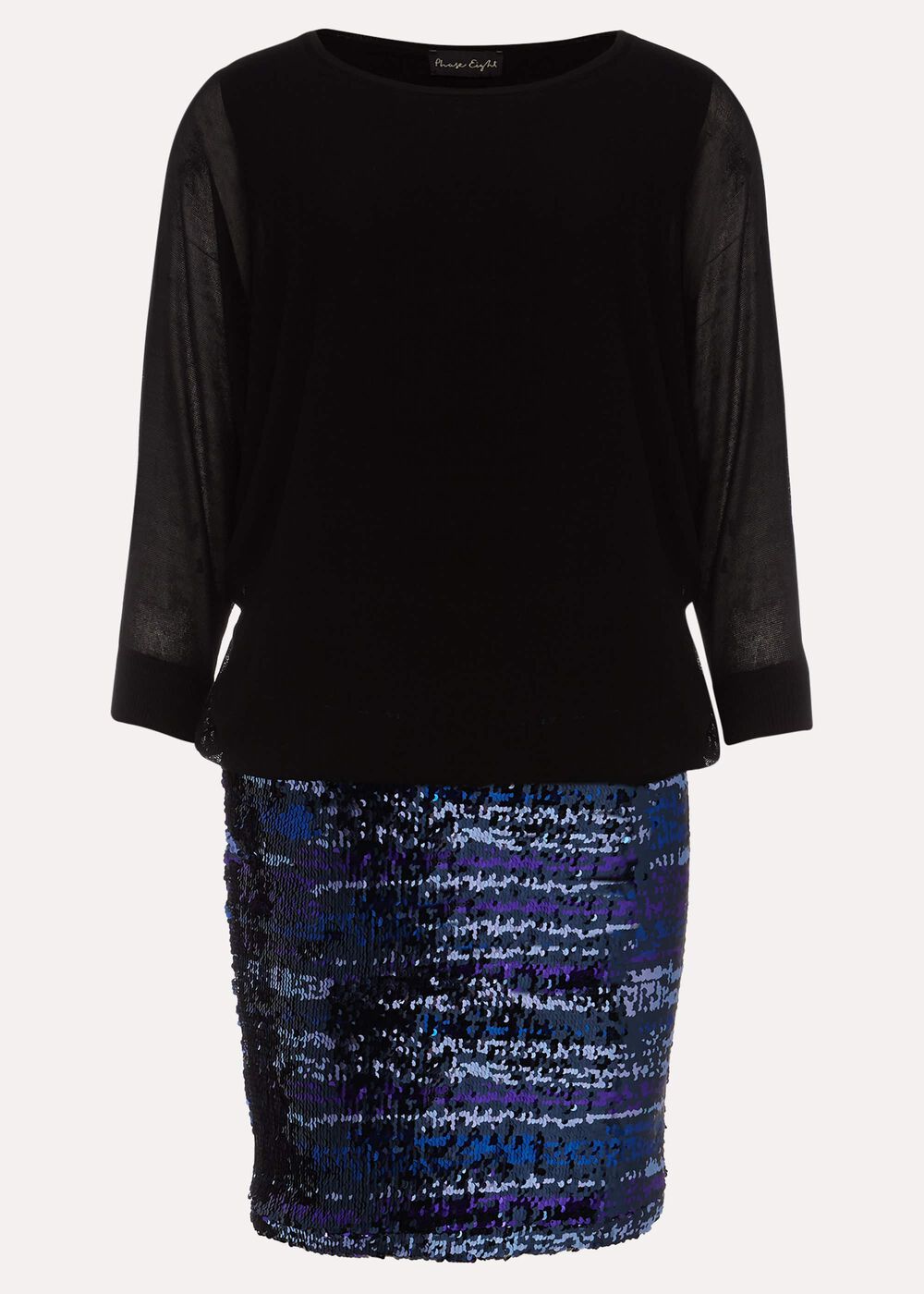 Geonna Sequin Knitted Dress - Cobalt