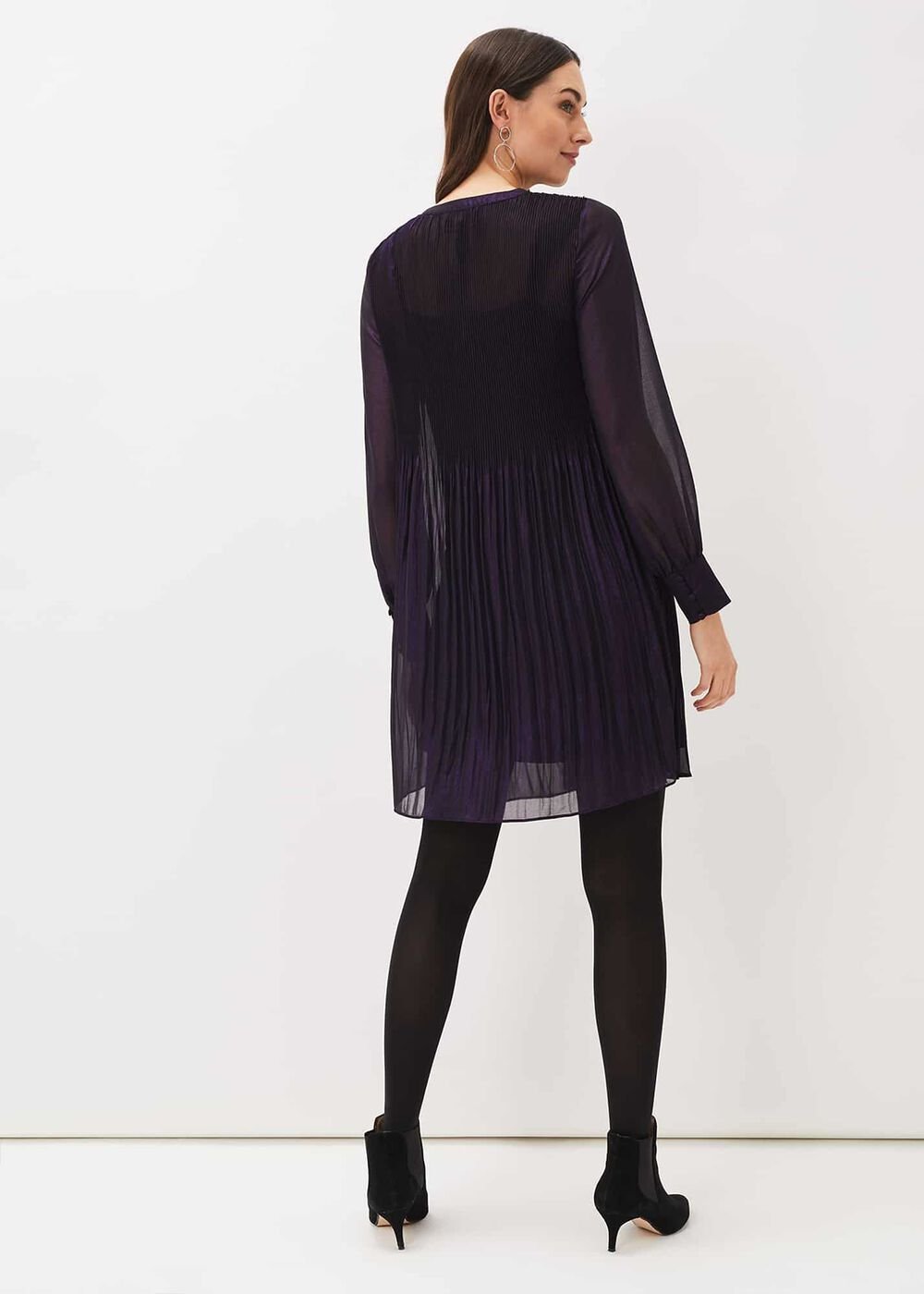 Lyra Metallic Dress - Purple
