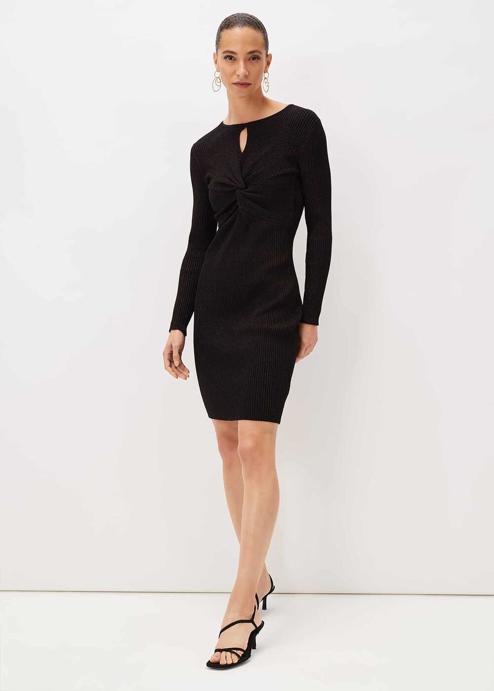 Dielle Shimmer Twist Dress - Port