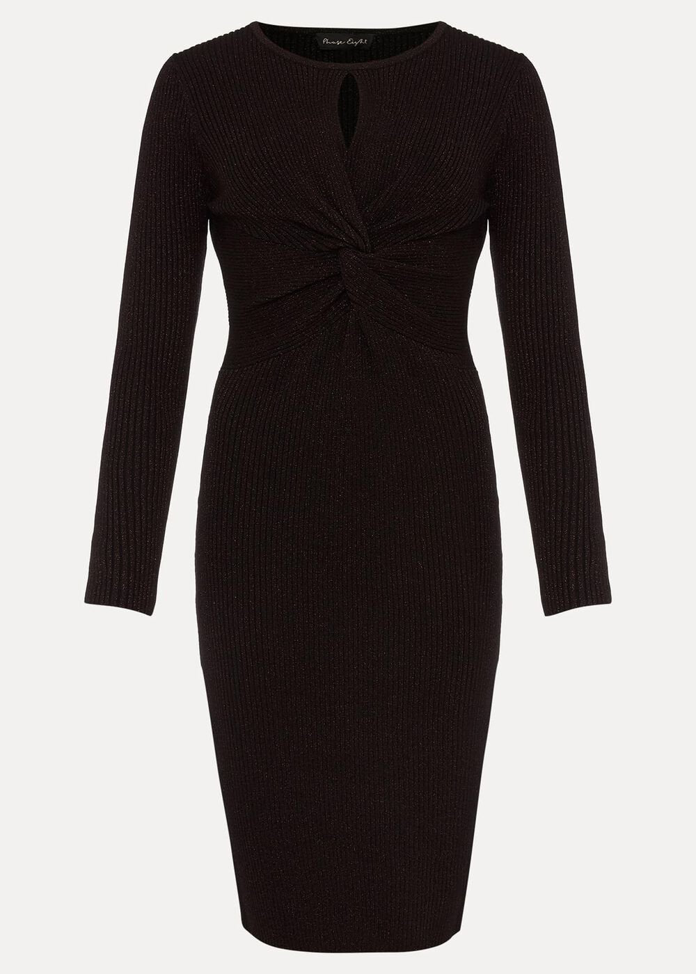 Dielle Shimmer Twist Dress - Port