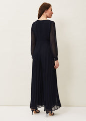 Phoebe Pleated Jumpsuit - Navy