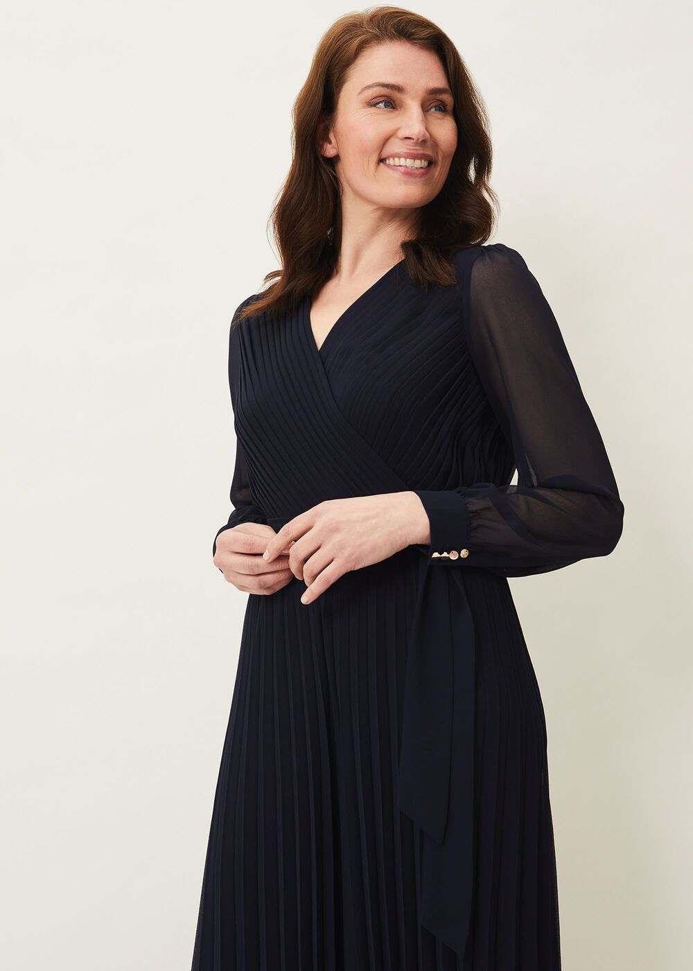 Phoebe Pleated Jumpsuit - Navy