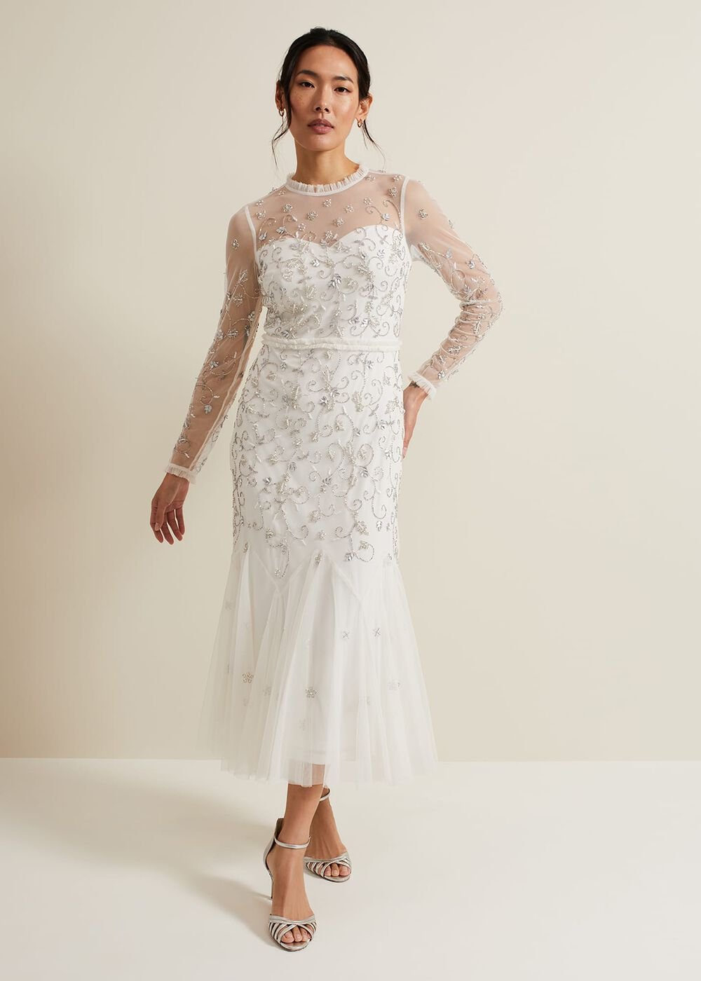 Annie Embellished Wedding Dress - Ivory