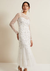Annie Embellished Wedding Dress - Ivory