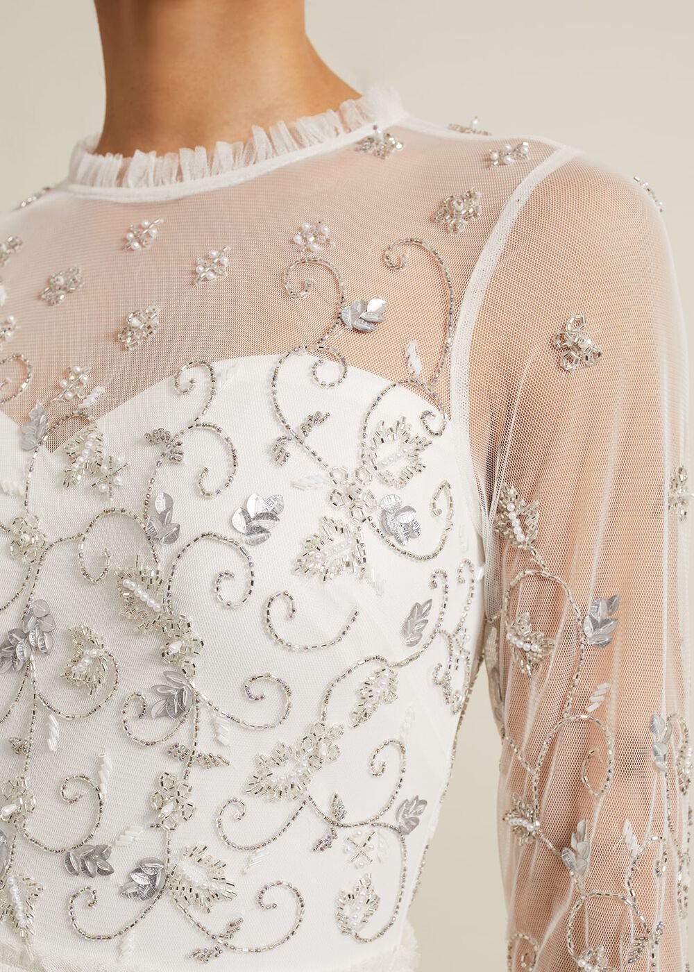 Annie Embellished Wedding Dress - Ivory