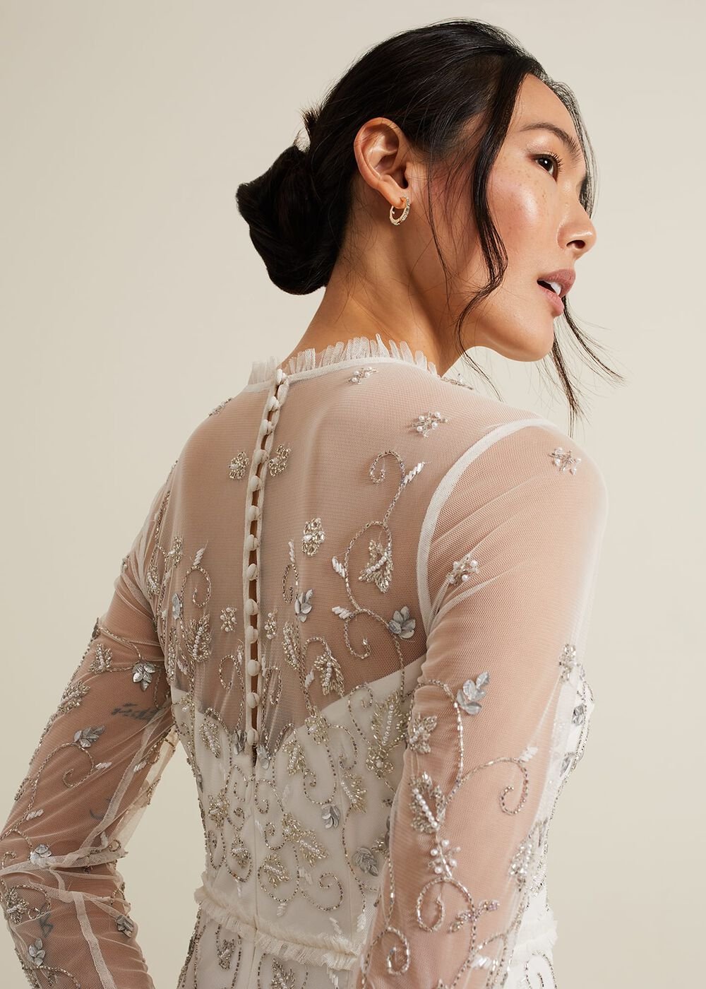 Annie Embellished Wedding Dress - Ivory