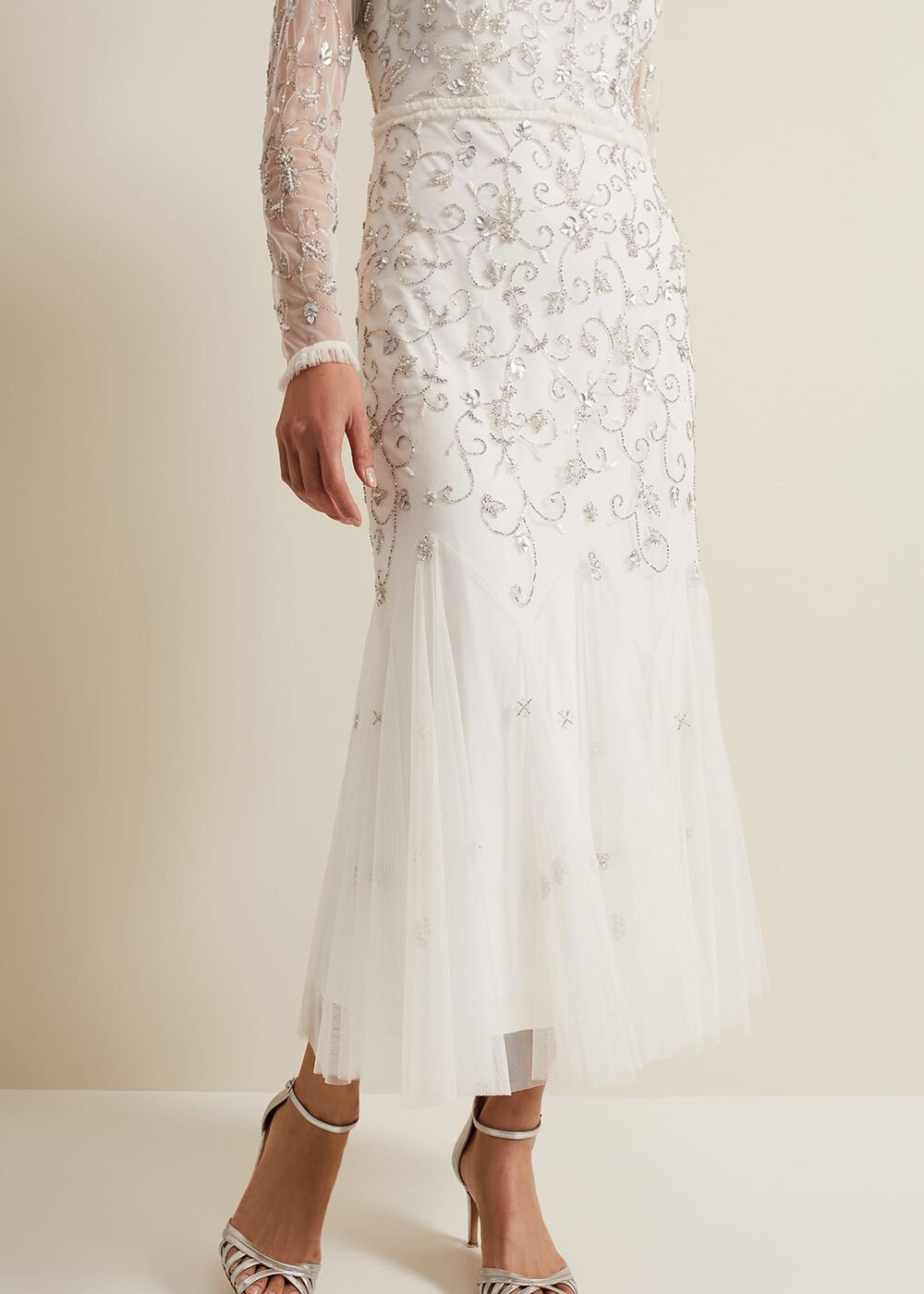Annie Embellished Wedding Dress - Ivory