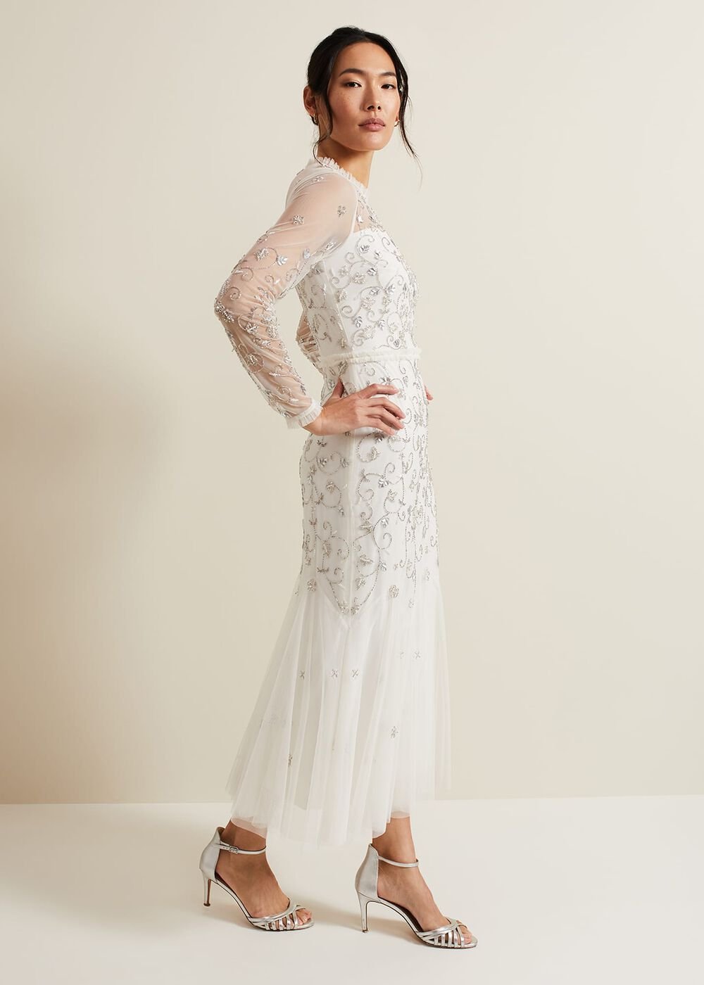 Annie Embellished Wedding Dress - Ivory