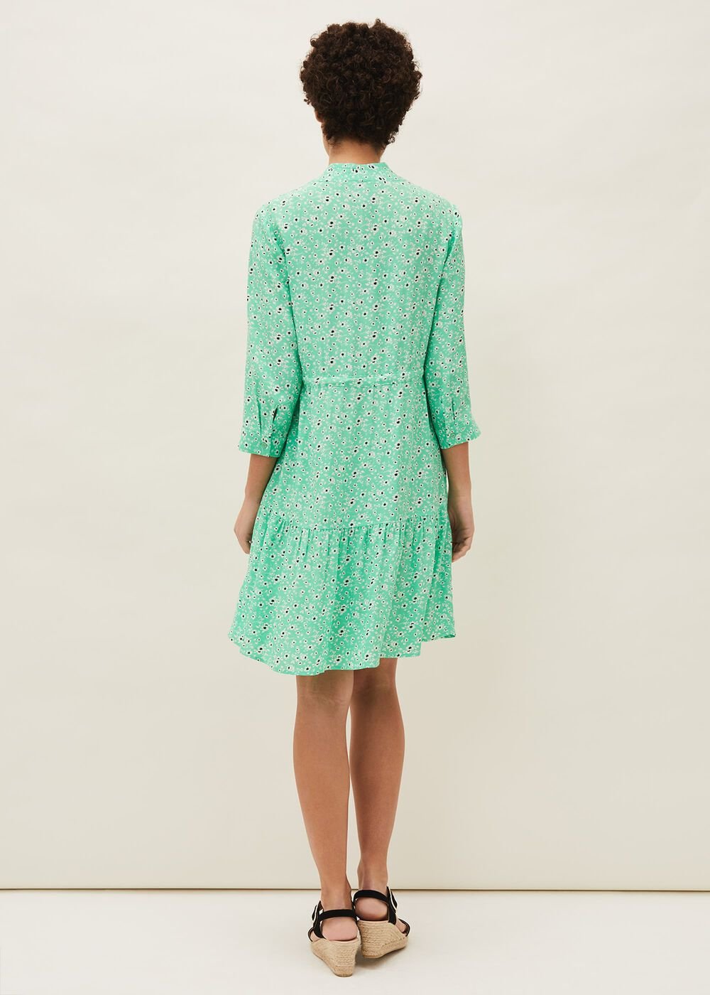 Diana Floral Swing Dress - Green