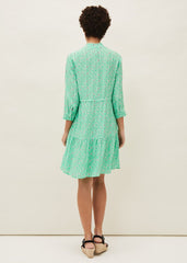 Diana Floral Swing Dress - Green