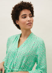 Diana Floral Swing Dress - Green