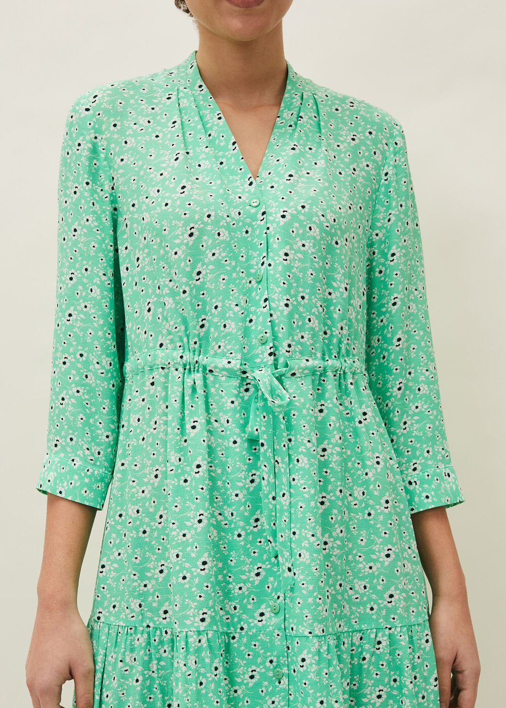 Diana Floral Swing Dress - Green