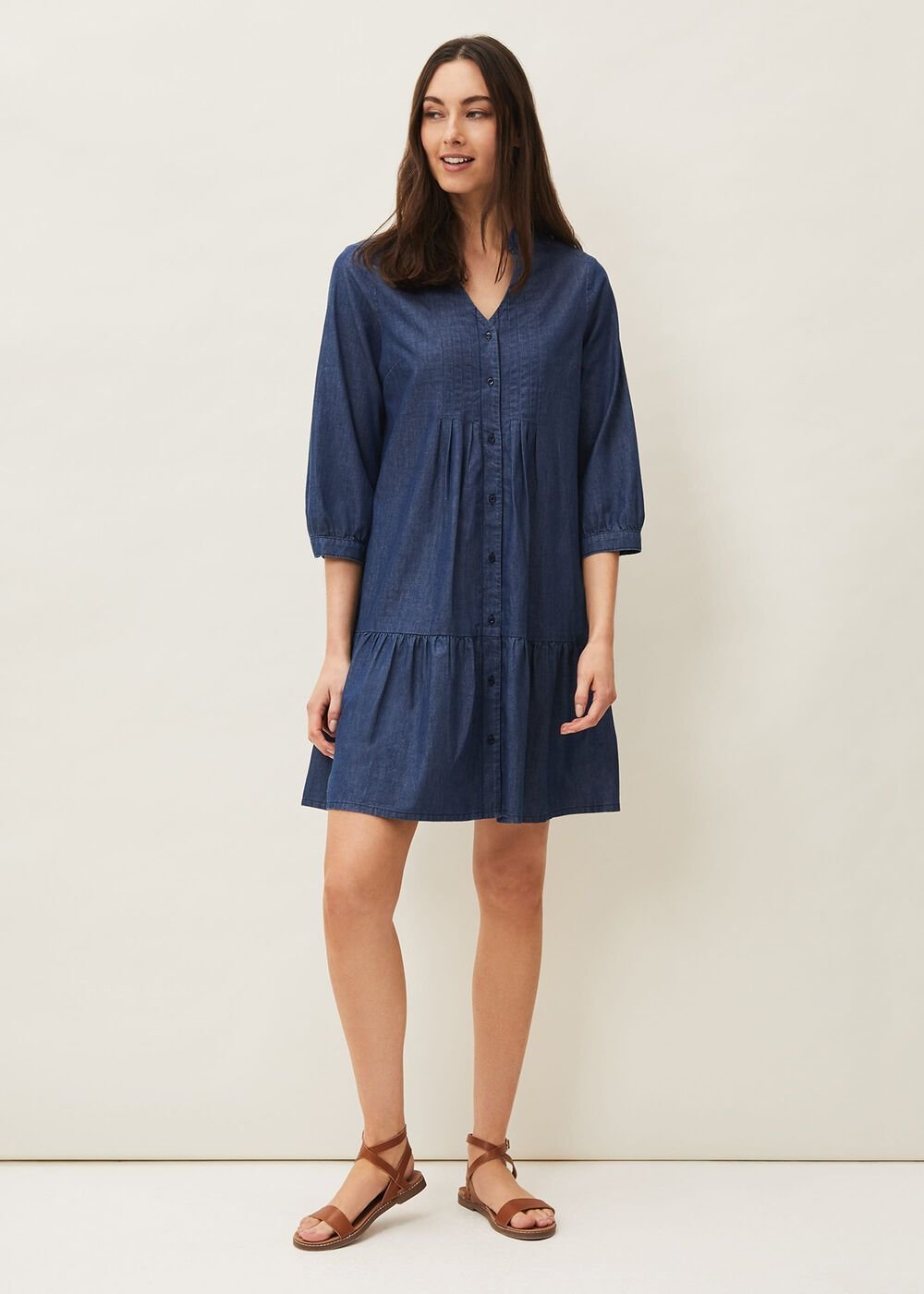 Penele Swing Dress - Chambray