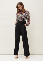 Sophie Floral Print Jumpsuit - Black/Floral