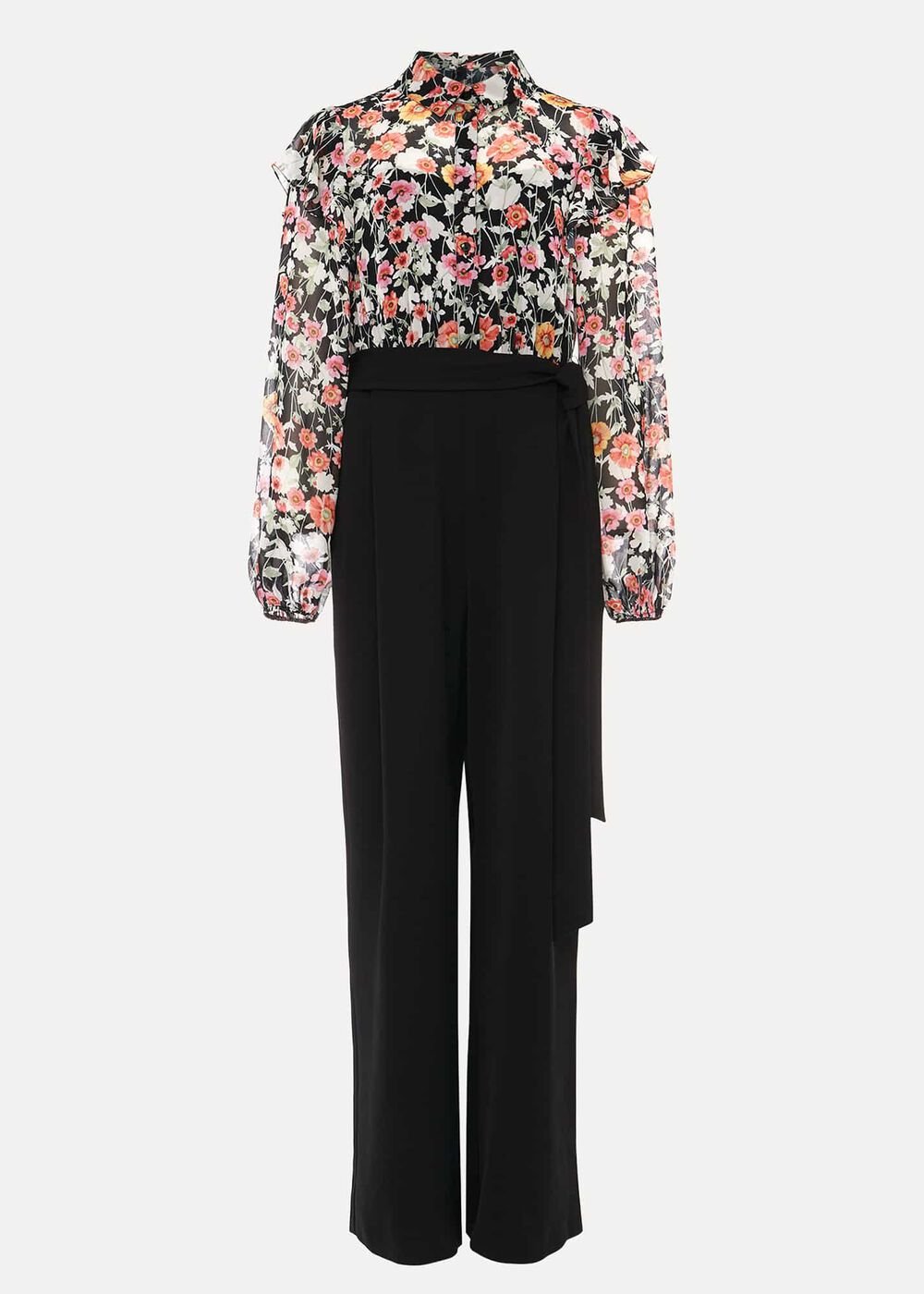 Sophie Floral Print Jumpsuit - Black/Floral