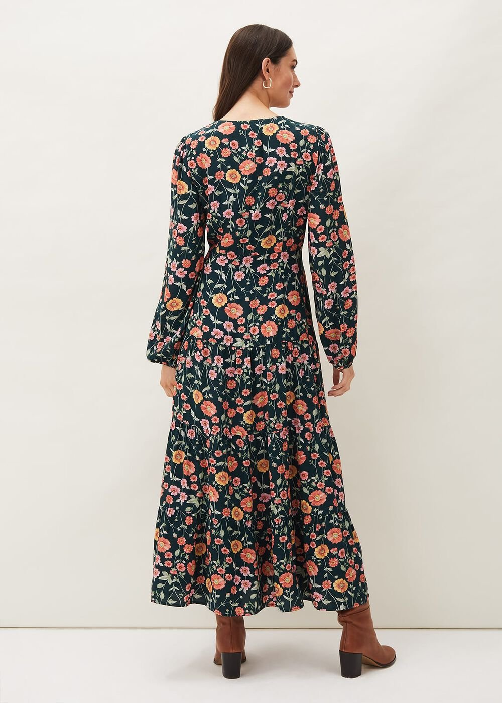 Matilda Floral Midaxi Dress - Forest