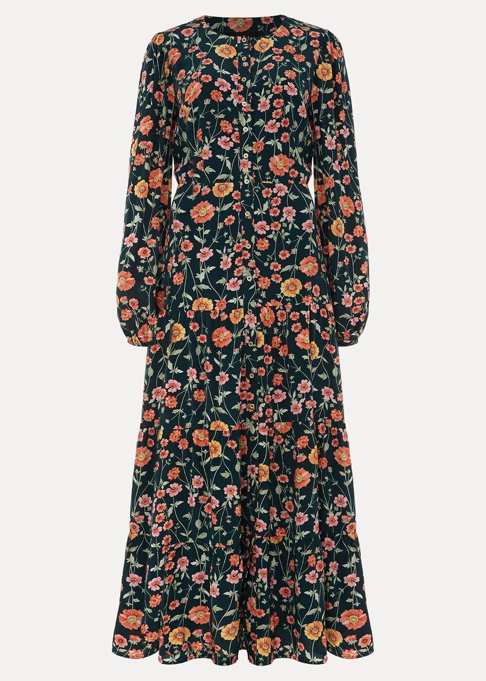Matilda Floral Midaxi Dress - Forest