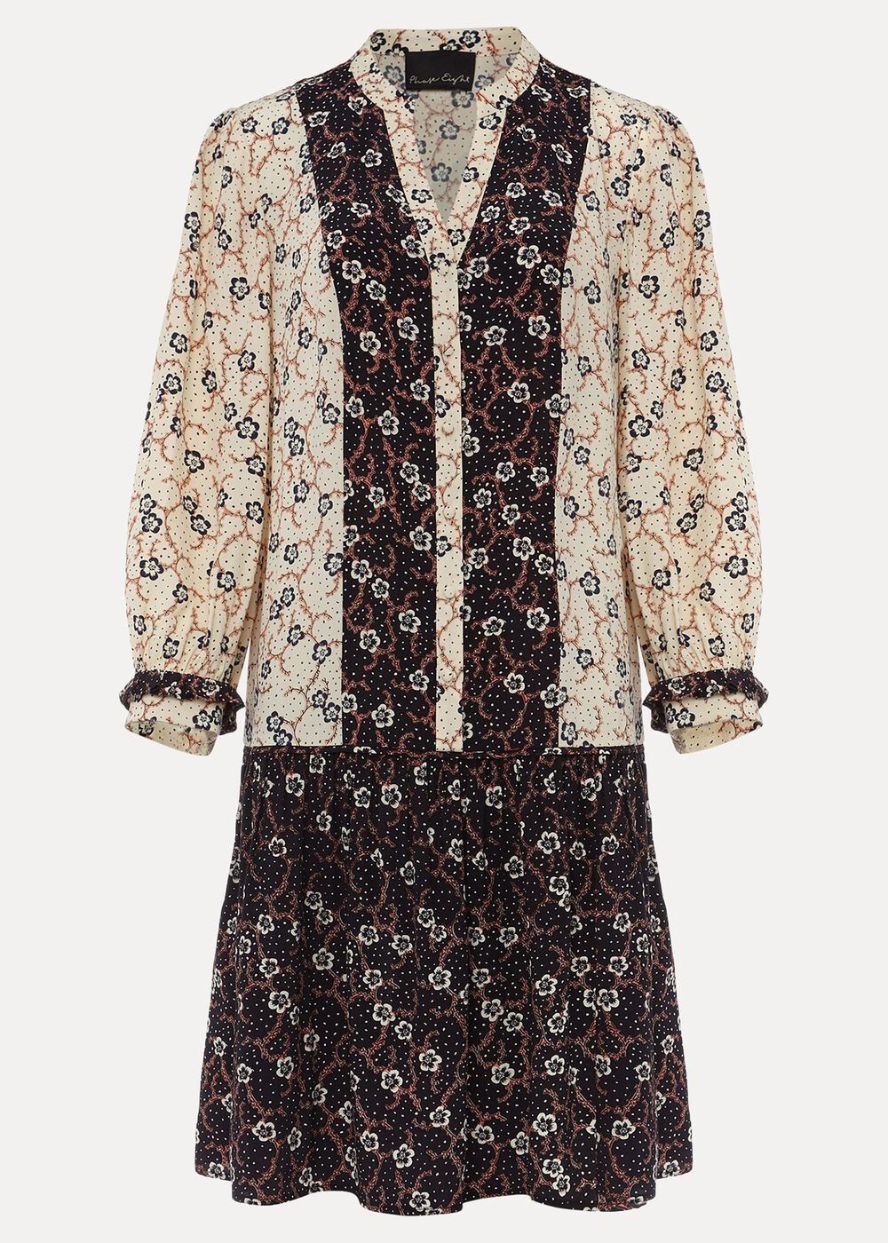 Buttercup Floral Dress - Cream/Black