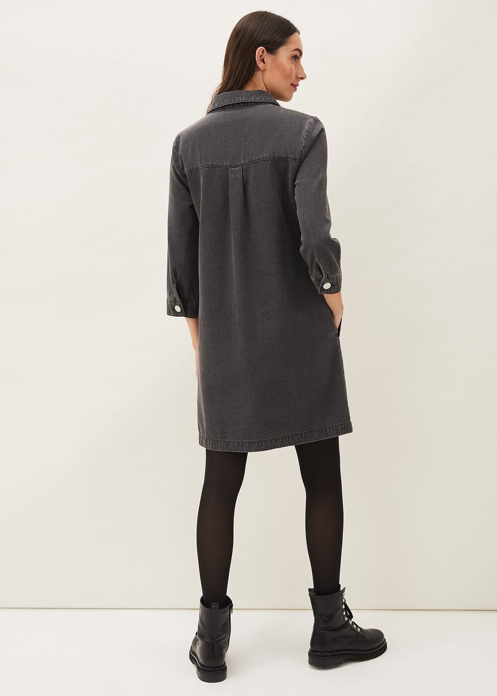 Kirsty Zip Dress - Grey