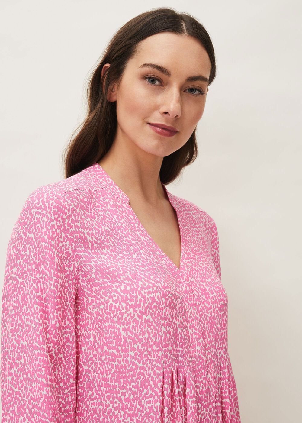 Penele Swing Dress - Pink/Ivory
