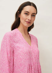 Penele Swing Dress - Pink/Ivory