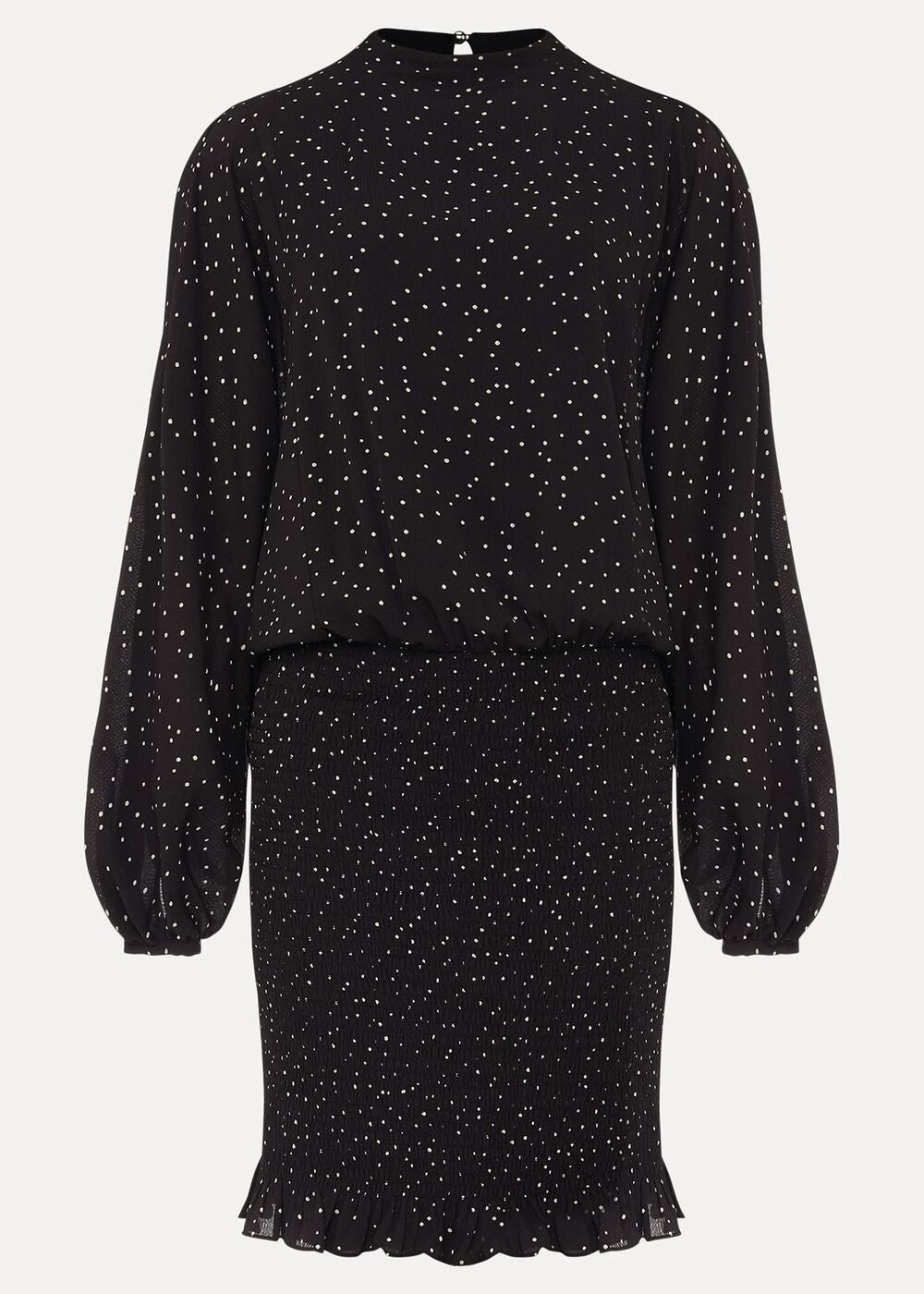 Becca Spot Print Dress - Black/Ivory