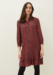 Penele Animal Print Dress - Spice/Ink