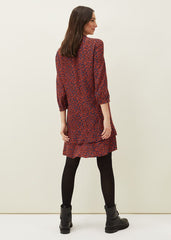 Penele Animal Print Dress - Spice/Ink