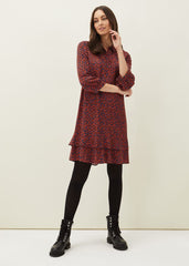 Penele Animal Print Dress - Spice/Ink