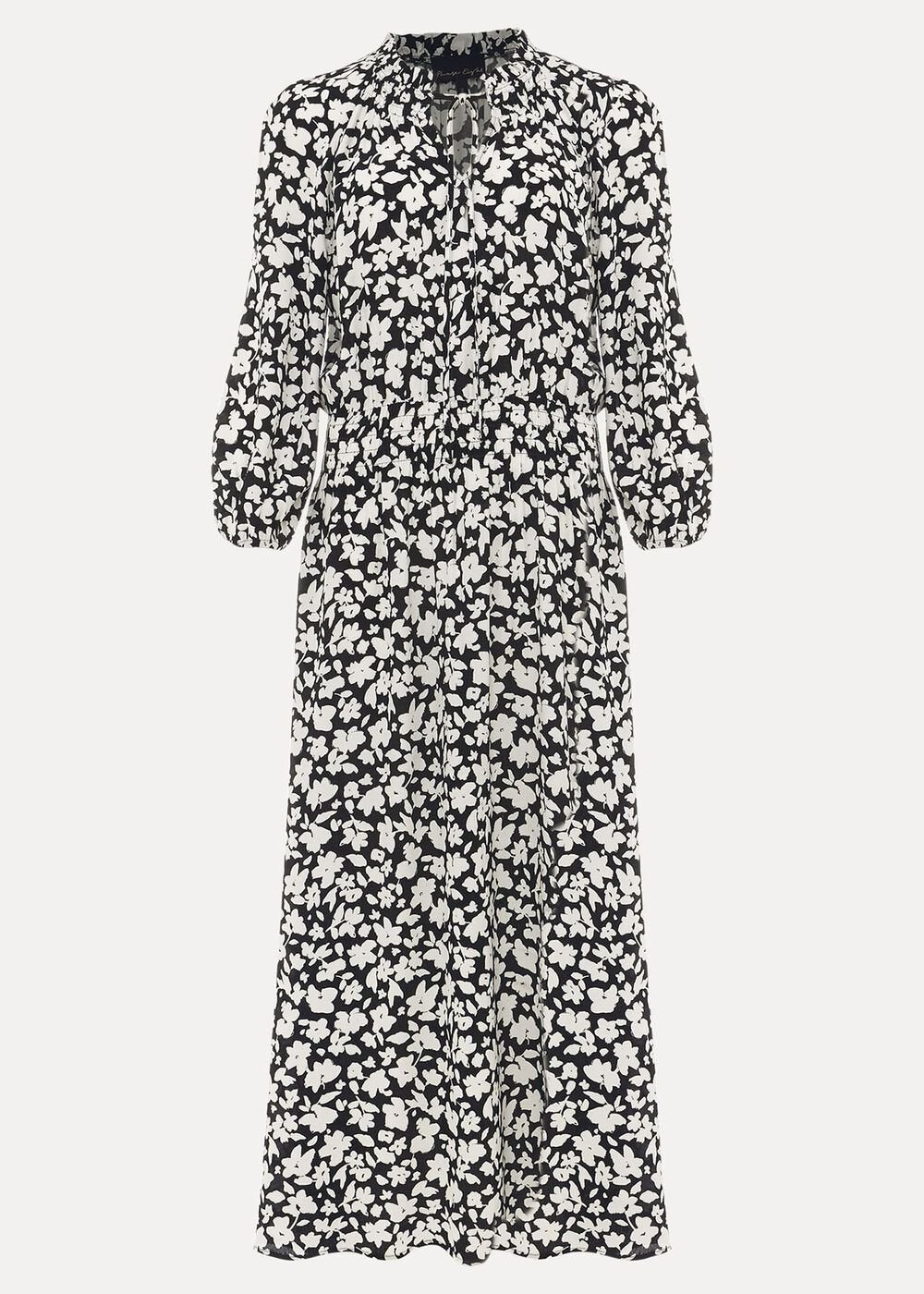 Phillipa Floral Midaxi Dress - Black/Nude