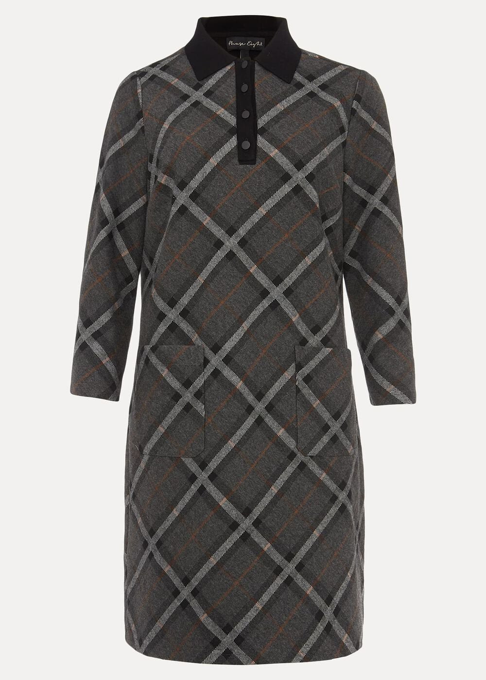 Rayia Check Tunic Dress - Black/Grey
