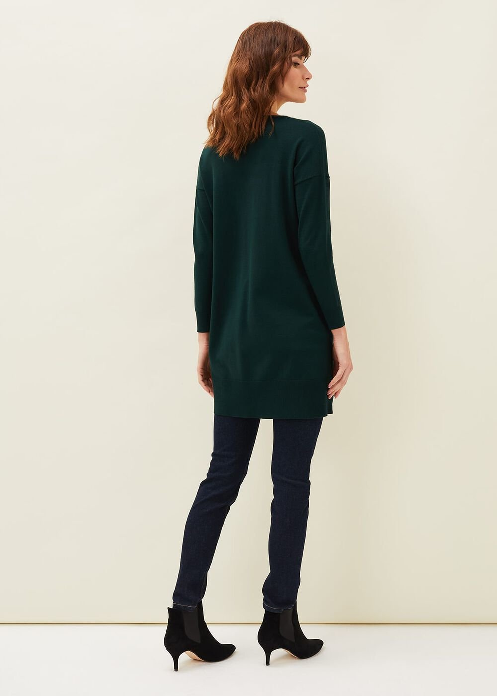 Skylar Knitted Tunic Dress - Forest