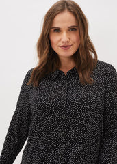 Mina Spot Jersey Dress - Black