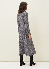 Amari Zebra Print Midaxi Dress - Multi-Coloured