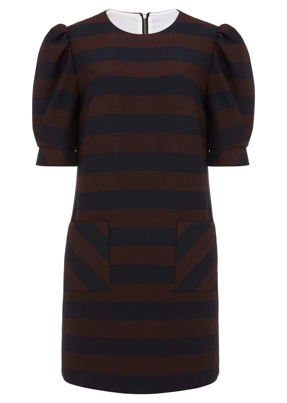 Maple Stripe Dress - Navy/Chestnut