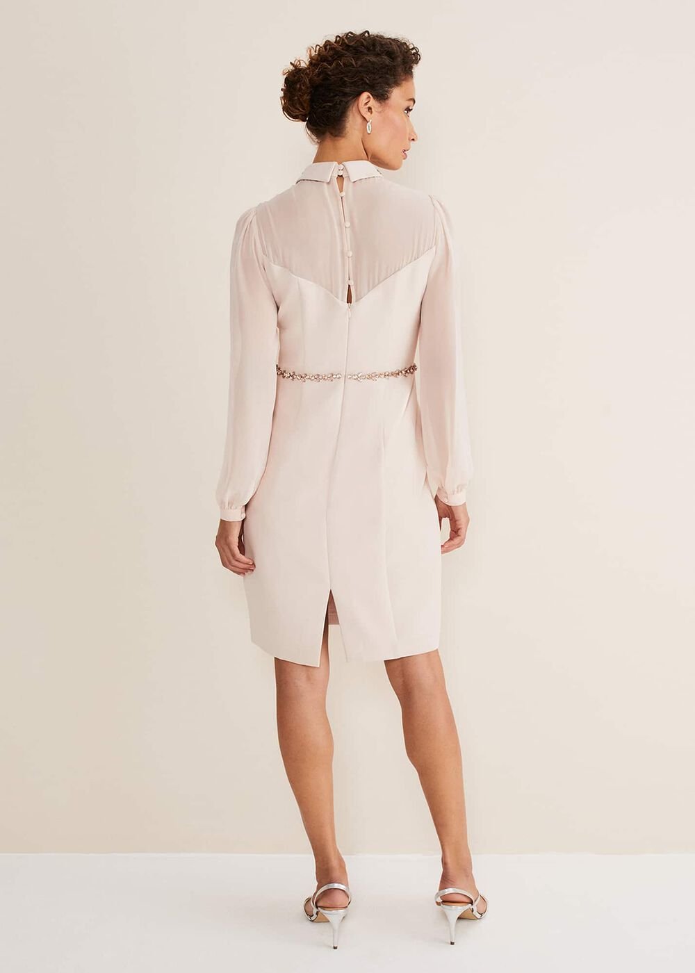 Avah Embellished Fitted Dress - Cameo