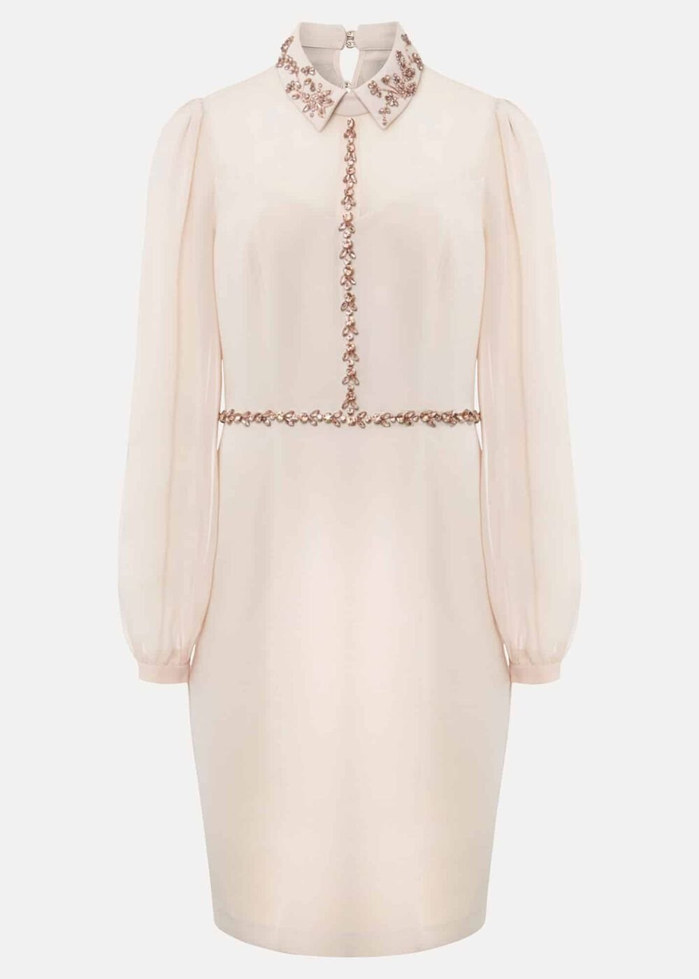 Avah Embellished Fitted Dress - Cameo
