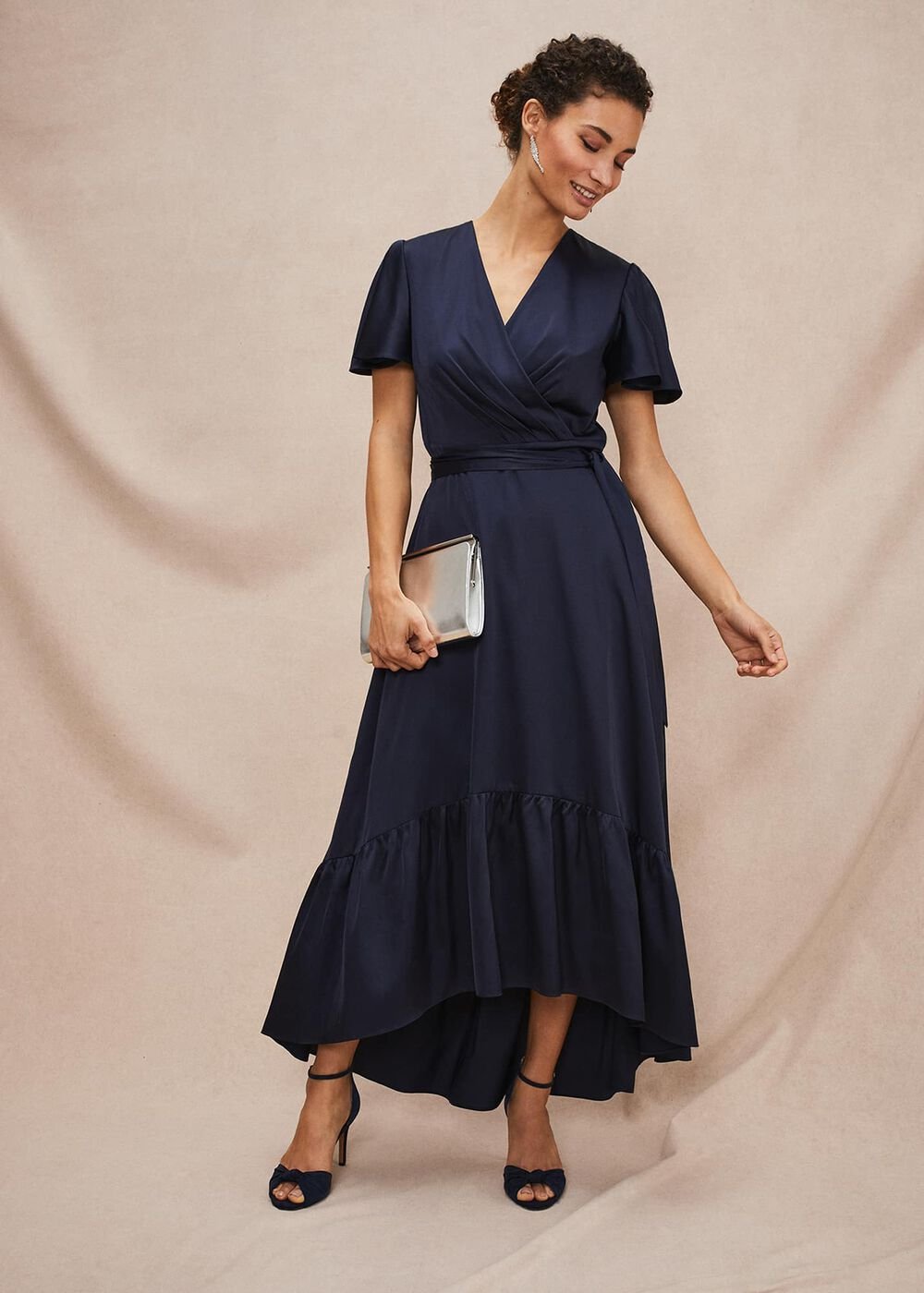 Nancie Eclipse Hem Dress - Navy