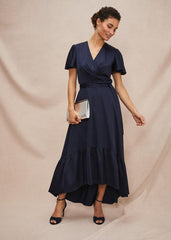 Nancie Eclipse Hem Dress - Navy