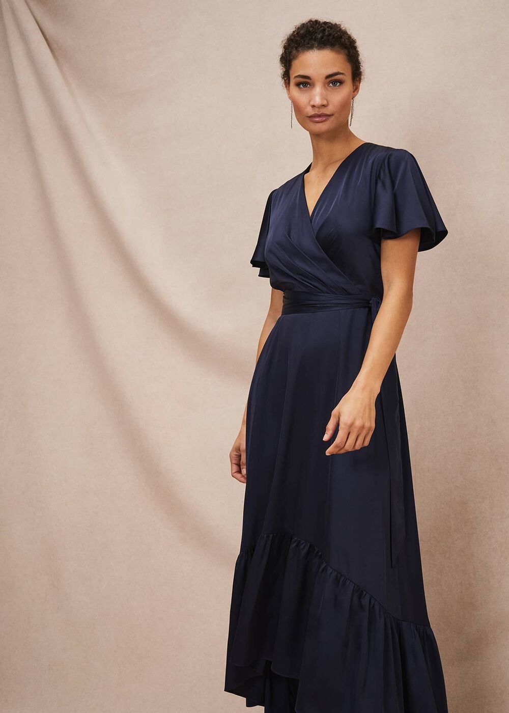 Nancie Eclipse Hem Dress - Navy