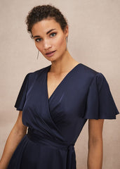 Nancie Eclipse Hem Dress - Navy