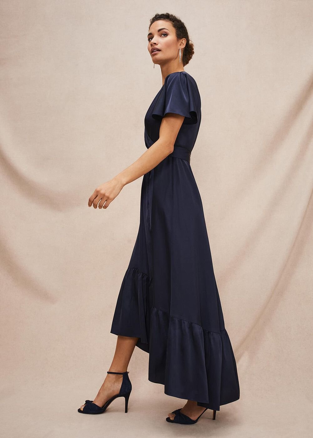 Nancie Eclipse Hem Dress - Navy