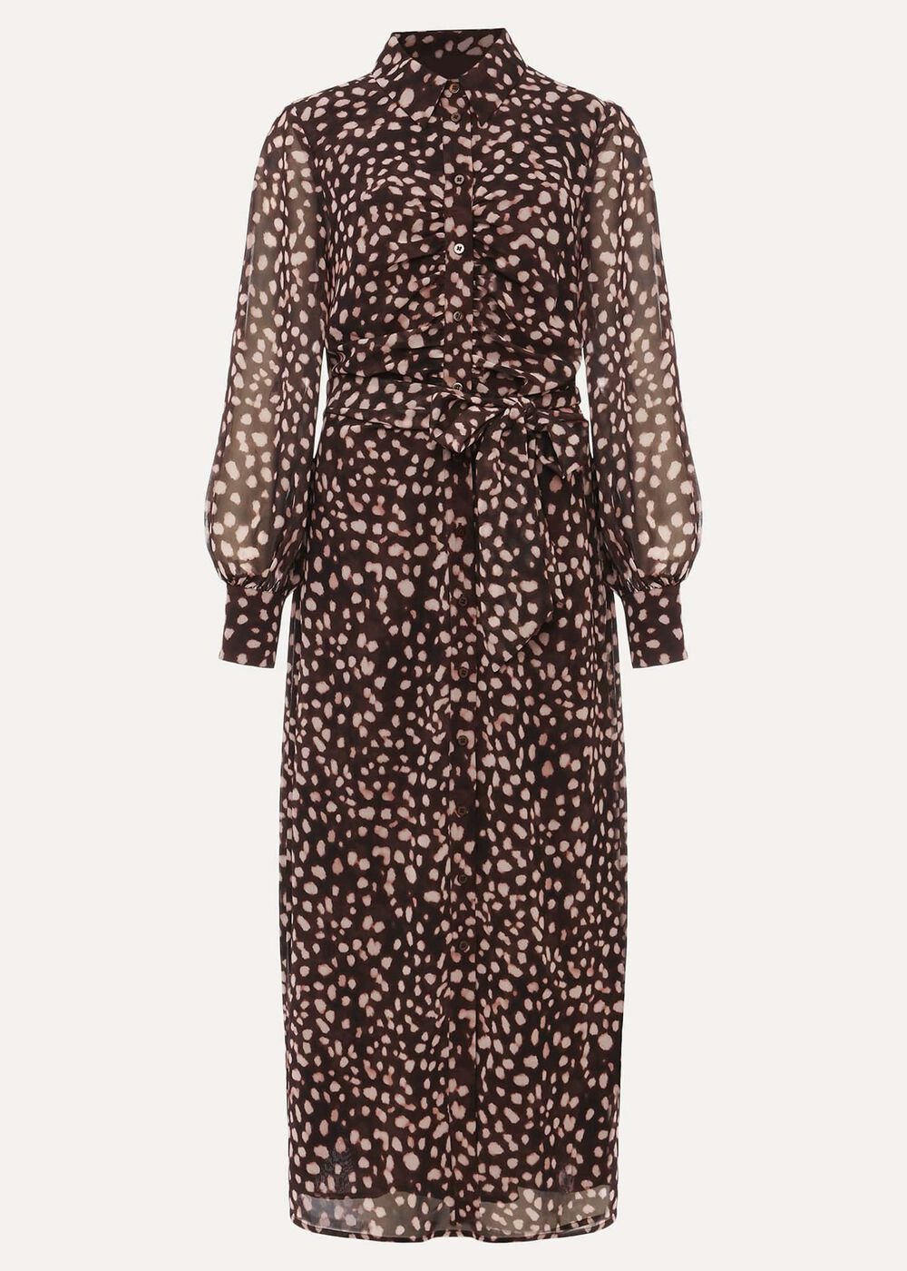 Libby Spot Print Midi Dress - Pink Multi