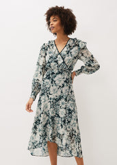 Indiana Floral Tiered Dress - Pine