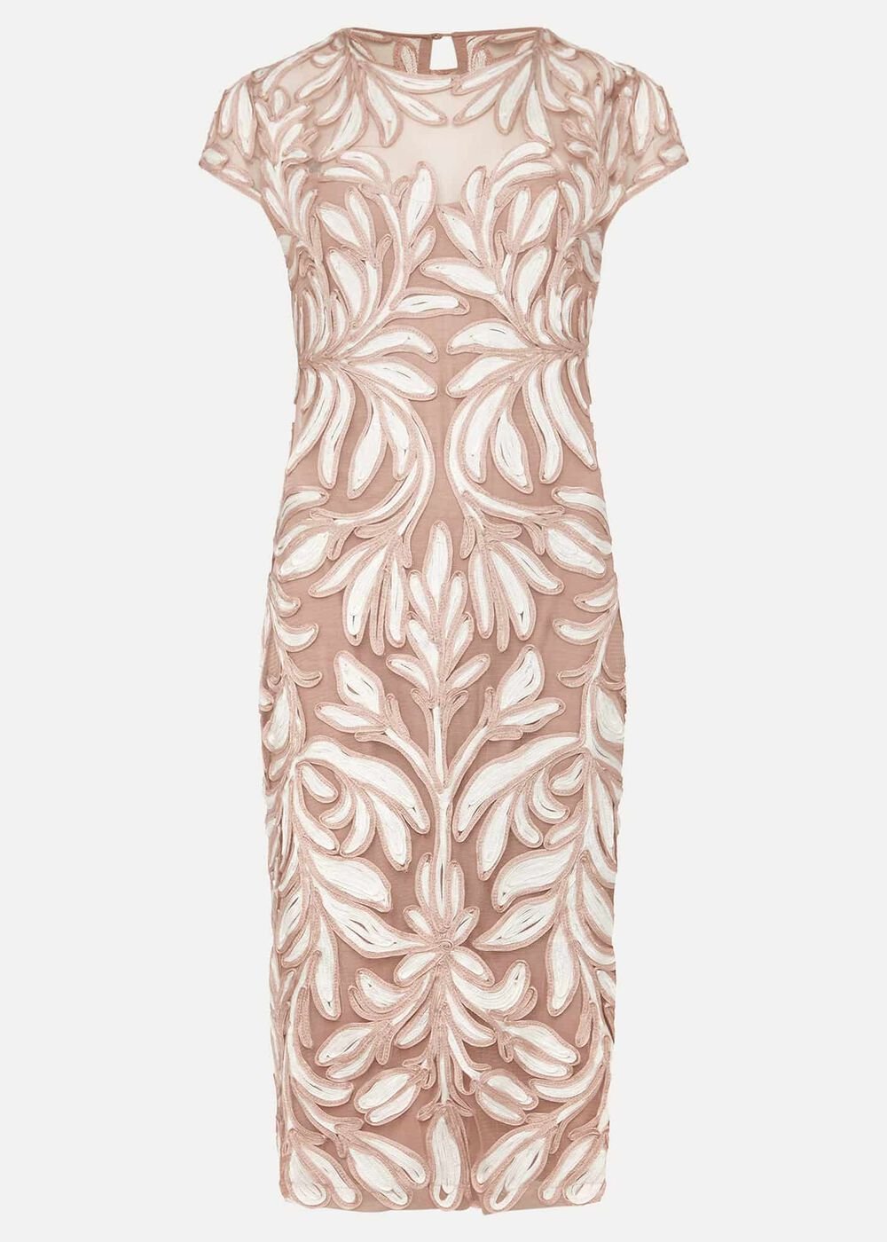 Anastasia Tapework Lace Dress - Antique Rose