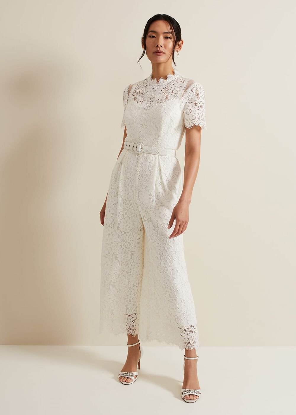Amaliah Lace Jumpsuit - Ivory